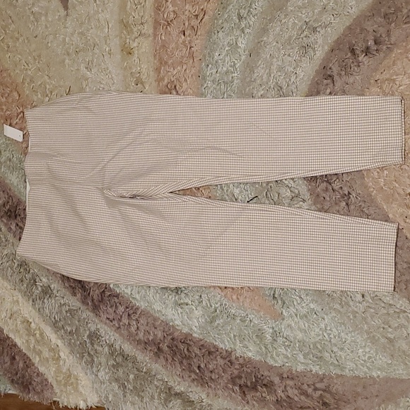 Loft Gingham pants high waisted skinny pants NWT sz 12 - Picture 1 of 8